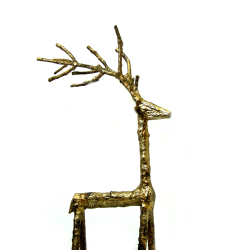 Dekoracja ZŁOTY JELEŃ metalowy XL 64cm